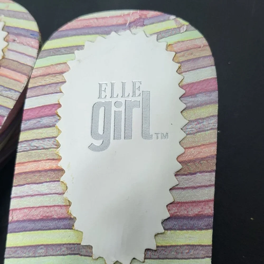 Elle Girl Womens Clear Gummies‎ Gummy Slip On Sandals Size 8.5 Slides y2k Retro